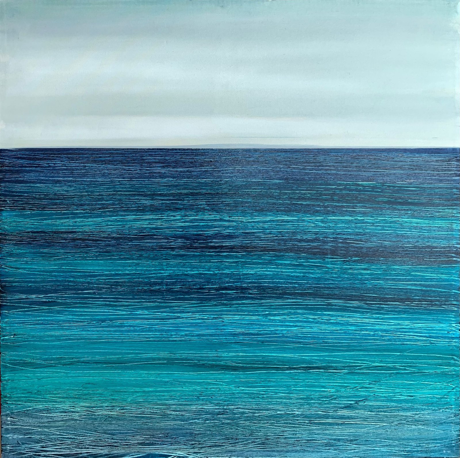 Roberto Ghezzi, Landscape 6, olio su tela, cm 100x100