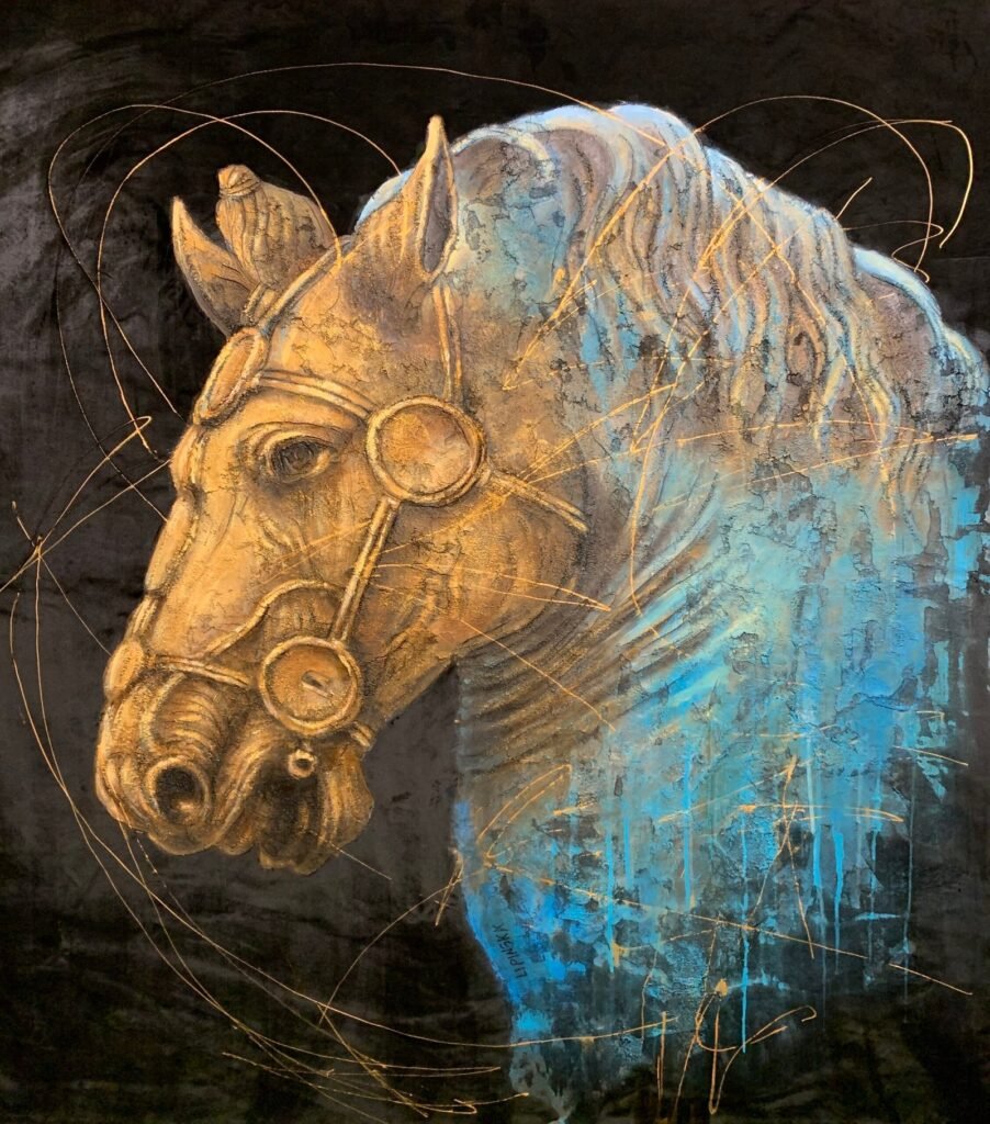Margherita Lipinska, Cavallo di Marco Aurelio
