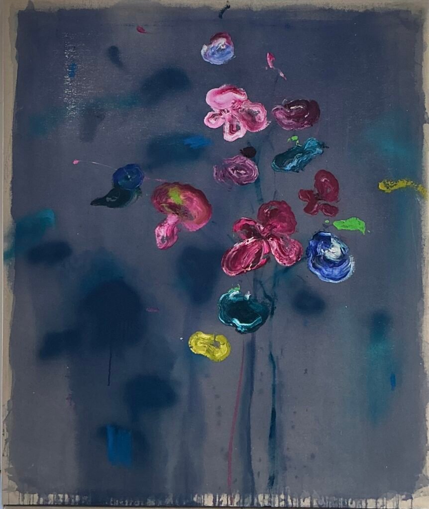 La danza colorata dei fiori la notte