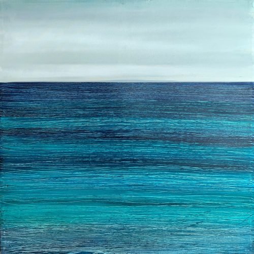 Roberto Ghezzi, Landscape 6, olio su tela, cm 100x100