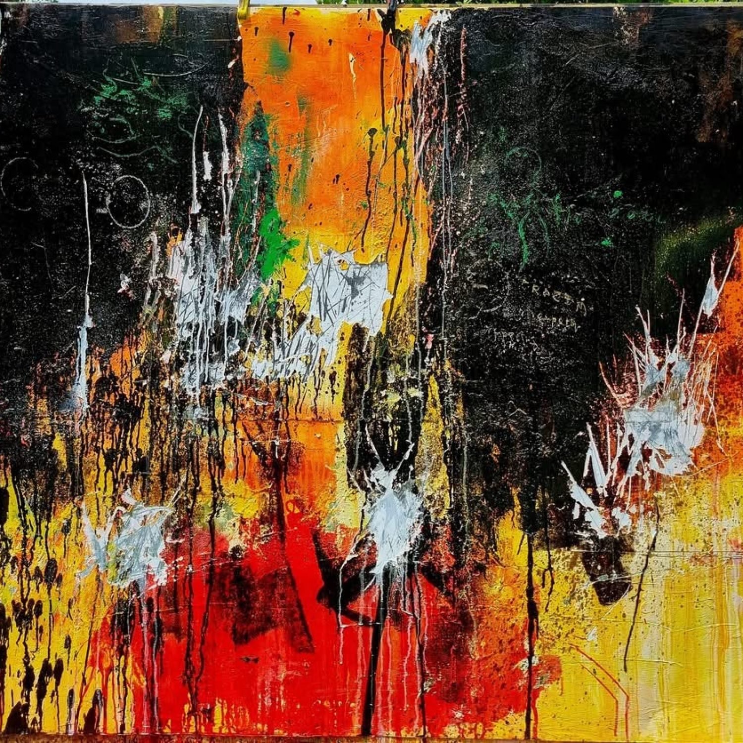 Tecnica mista su ferro, 156x137 cm