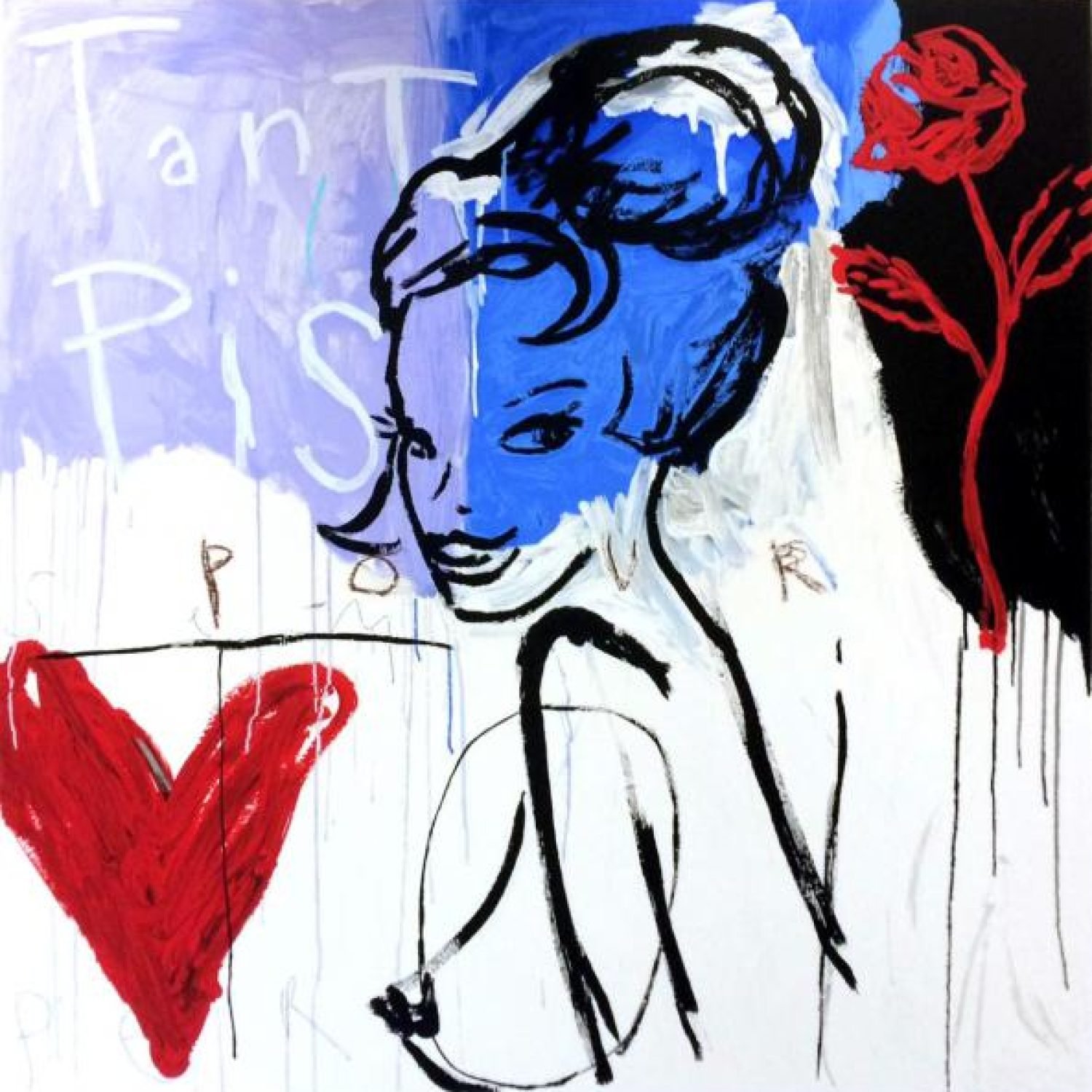 Vincent Alran, Tant pis pour toi, serigrafia polimaterica, cm 100x100
